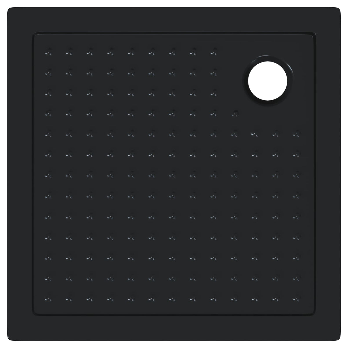 Shower Base Tray with Dots 80 x 80 x 4 cm ABS Black