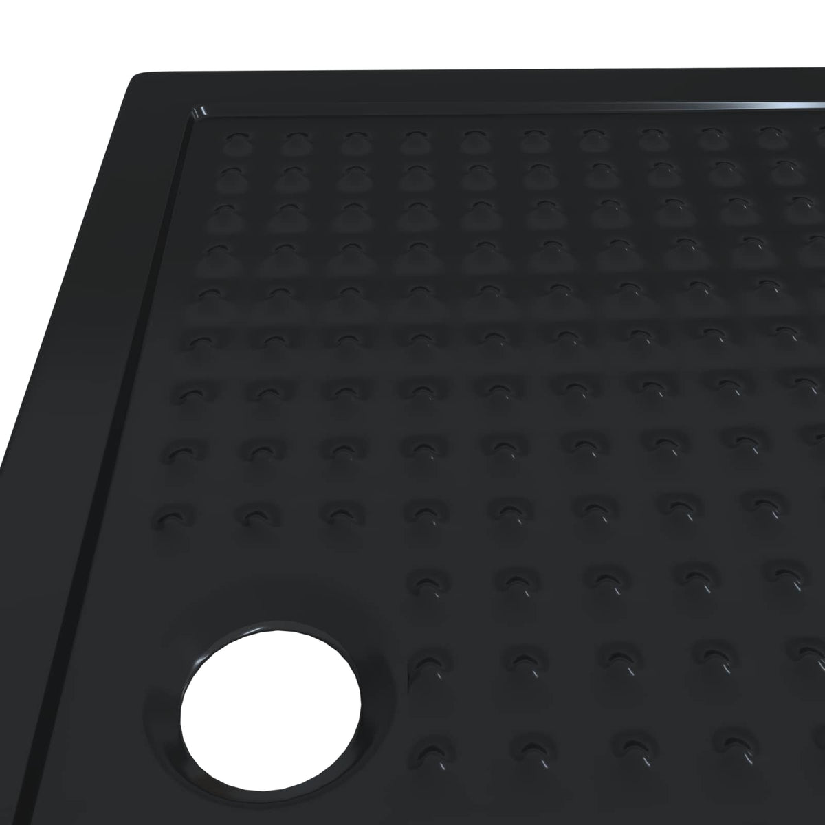 Shower Base Tray with Dots 120 x 80 x 4 cm ABS Black