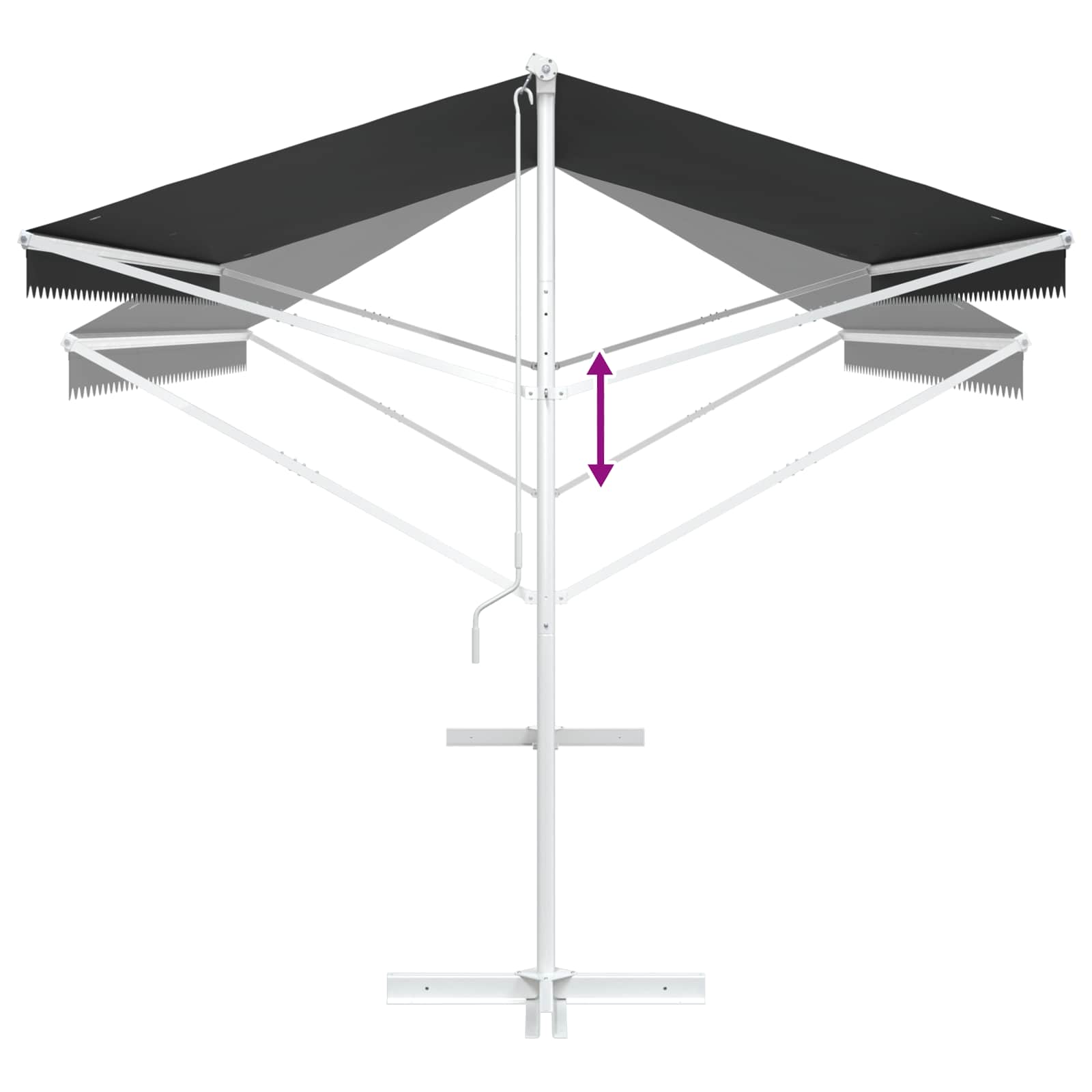 Free Standing Awning Anthracite 5 x 3 m Polyester