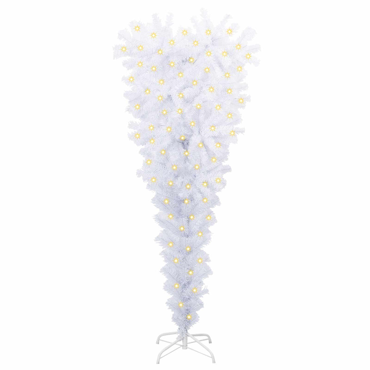 Artificial Christmas Tree with Stand White 120 cm PVC and Steel