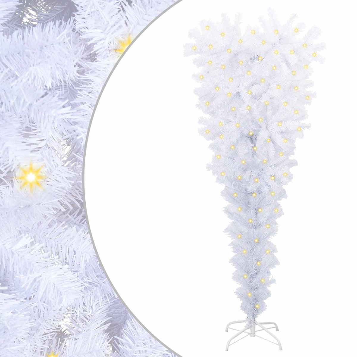 Artificial Christmas Tree with Stand White 150 cm PVC and Steel