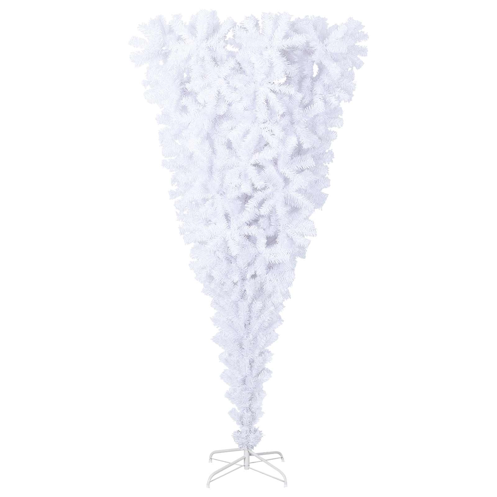 Artificial Christmas Tree with Stand White 240 cm PVC and Steel