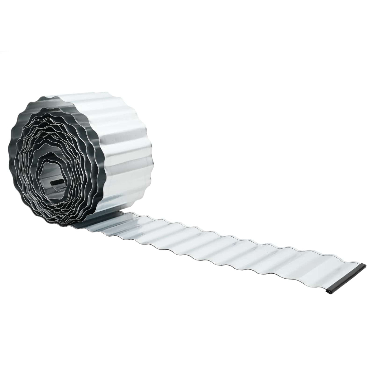 Lawn Edging 5 m x 15 cm Galvanised Steel Silver