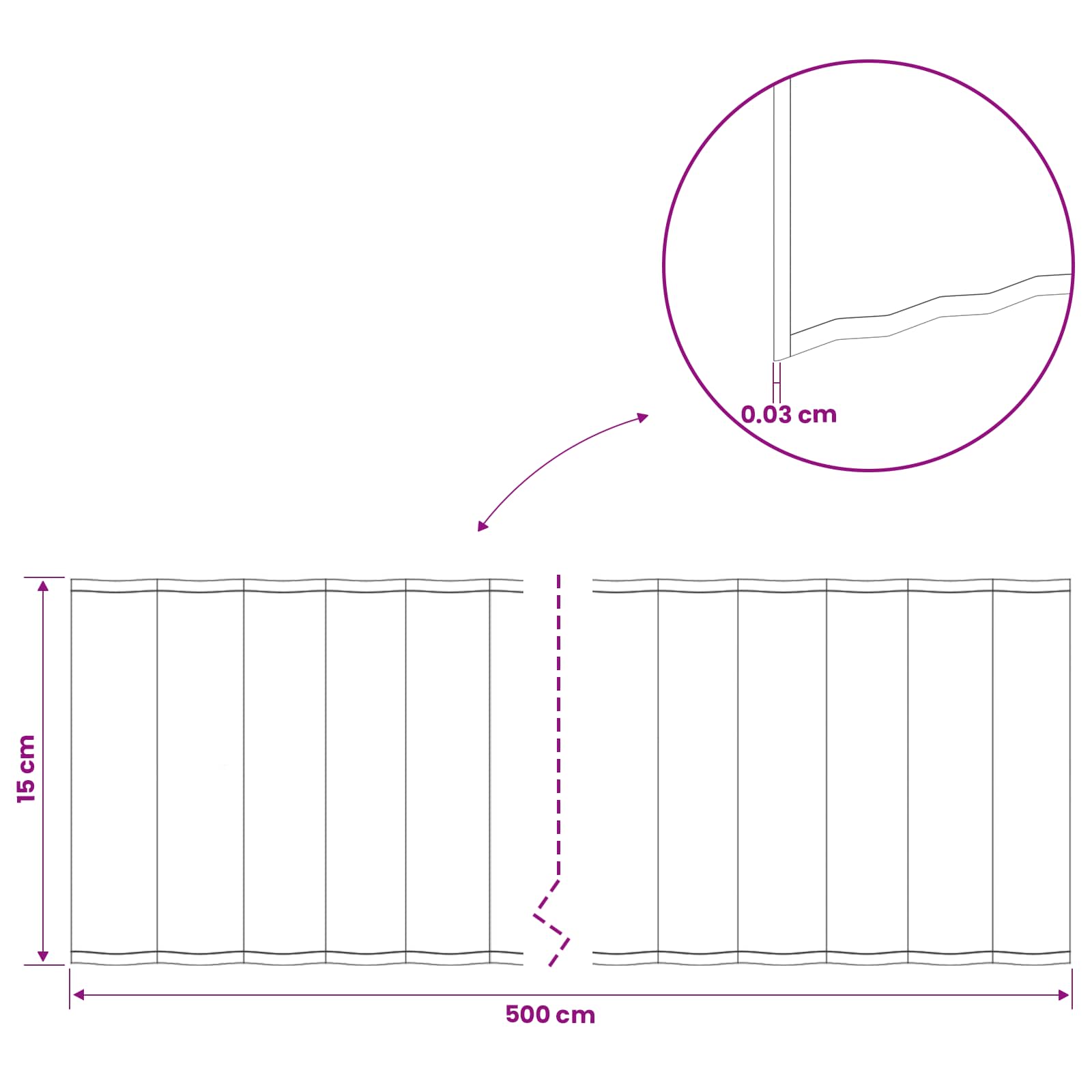 Lawn Edging 5 m x 15 cm Galvanised Steel Silver