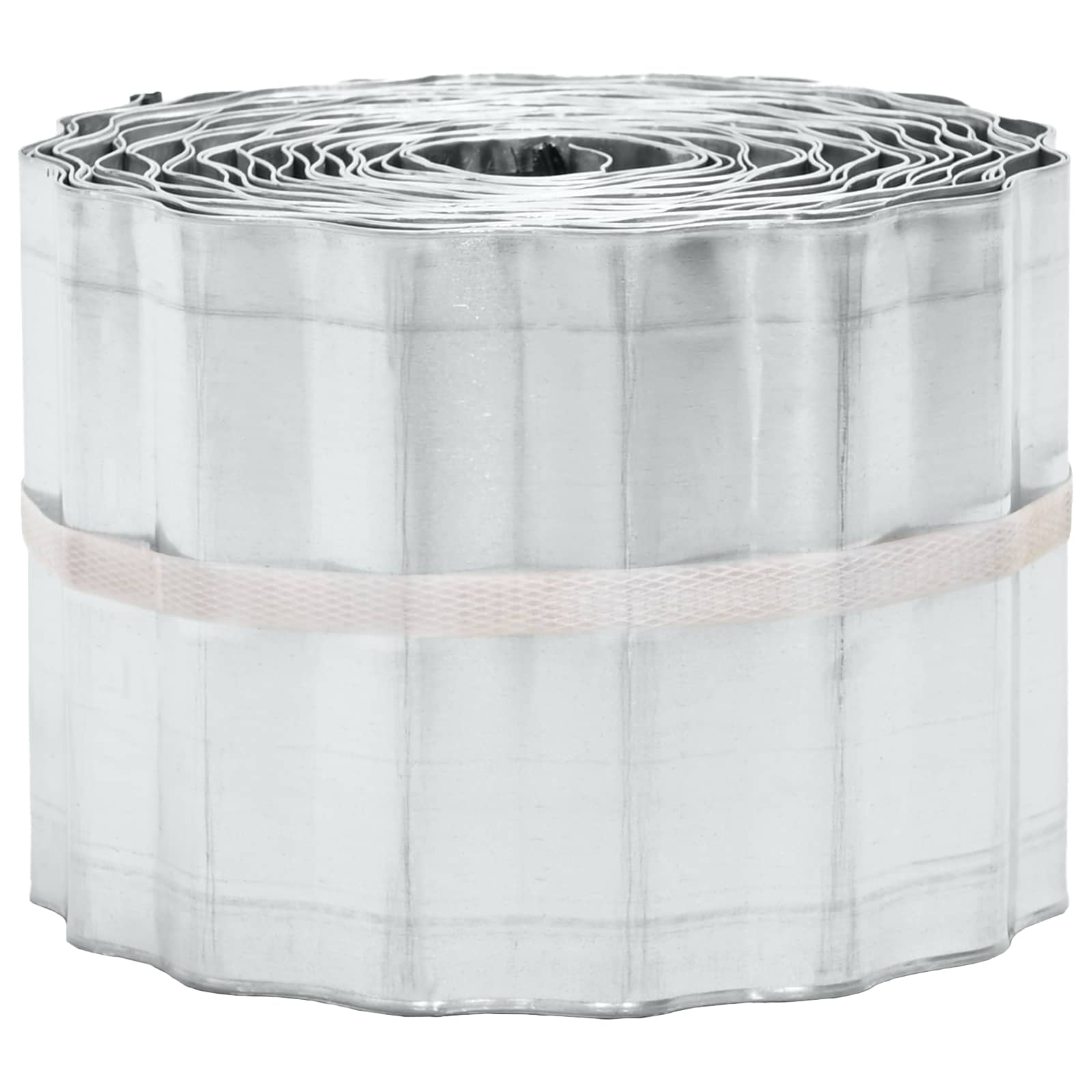 Lawn Edging 5 m x 20 cm Galvanised Steel Silver