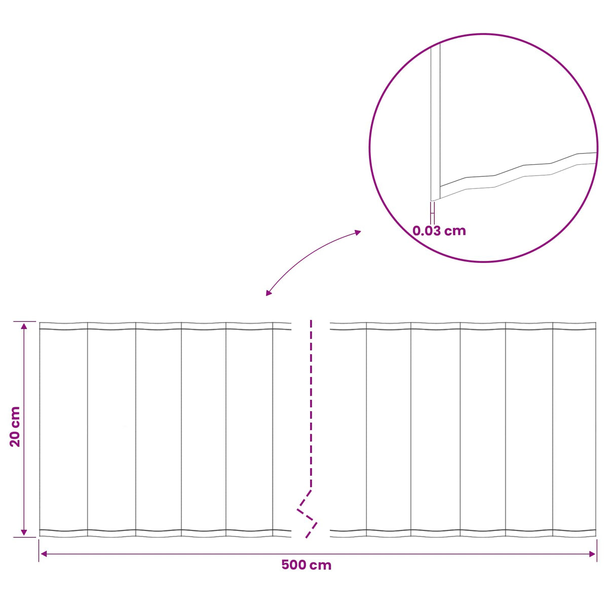 Lawn Edging 5 m x 20 cm Galvanised Steel Silver