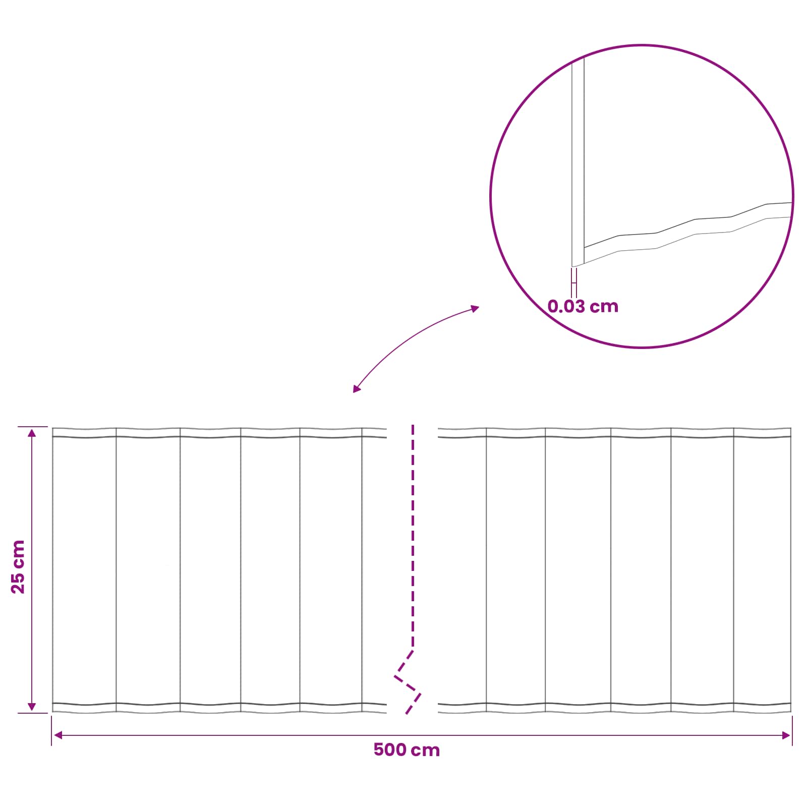 Lawn Edging 5 m x 25 cm Galvanised Steel Silver