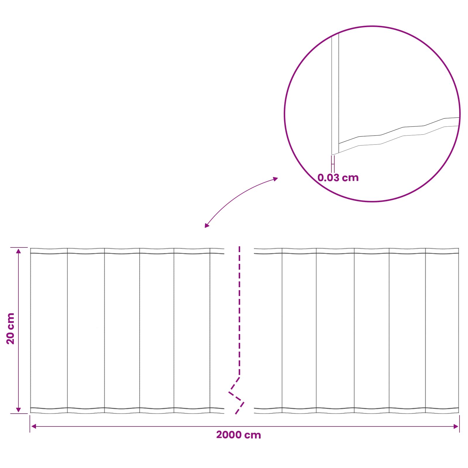 Lawn Edging 20 m x 20 cm Galvanised Steel Silver