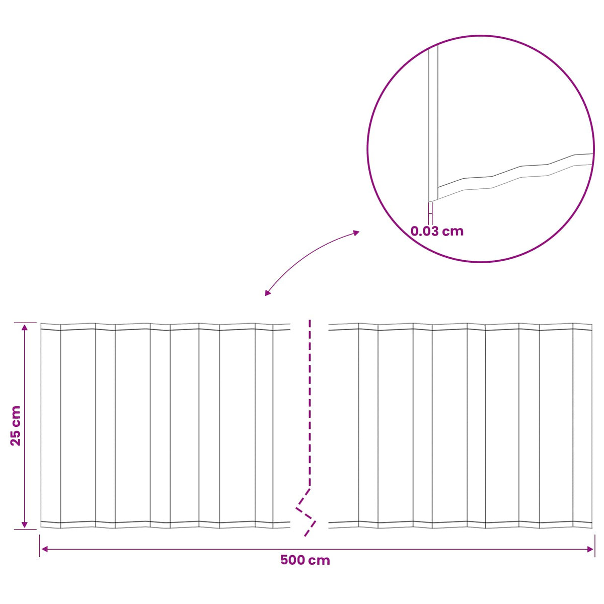 Lawn Edging 5 m x 25 cm Galvanised Steel Silver