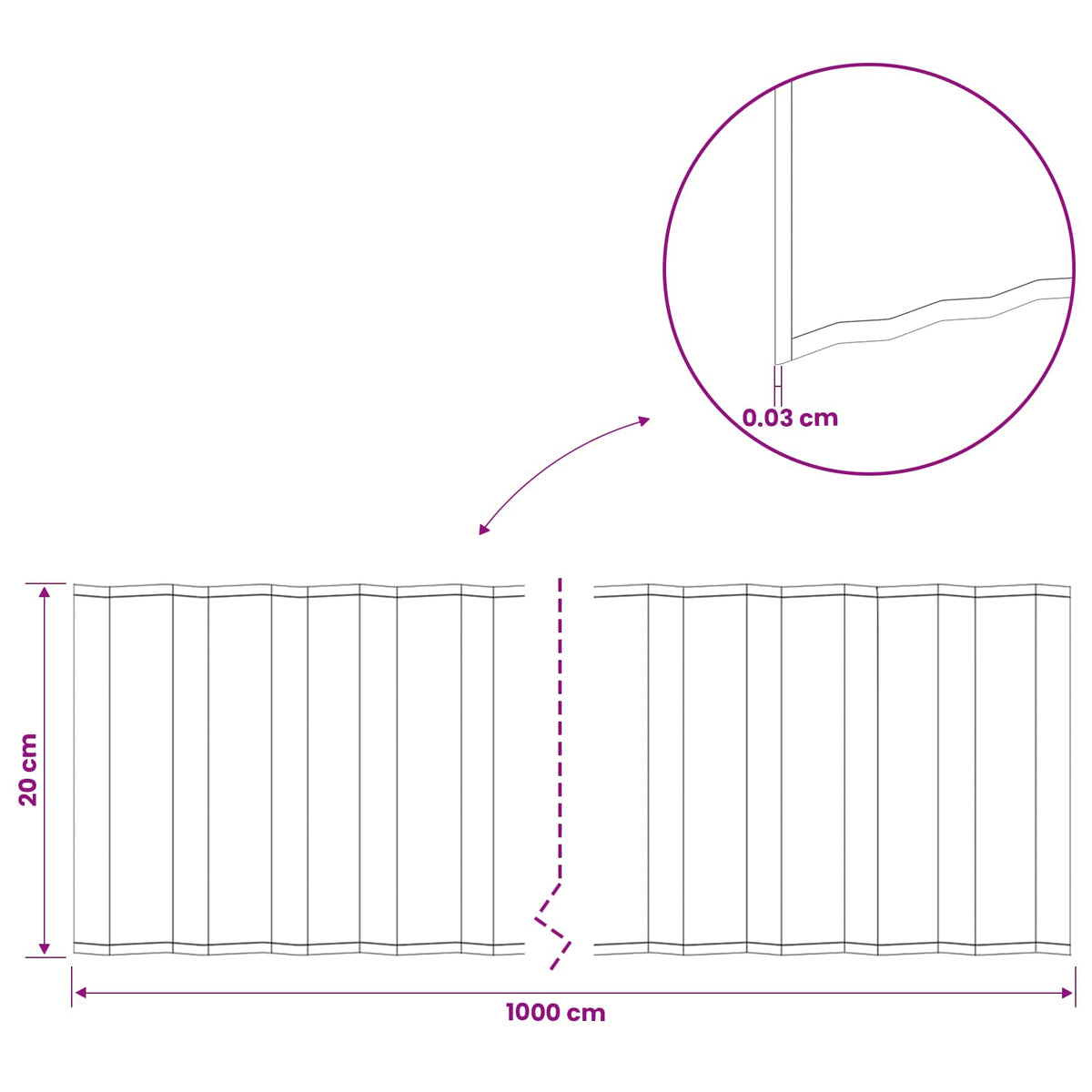 Lawn Edging 10 m x 20 cm Galvanised Steel Silver