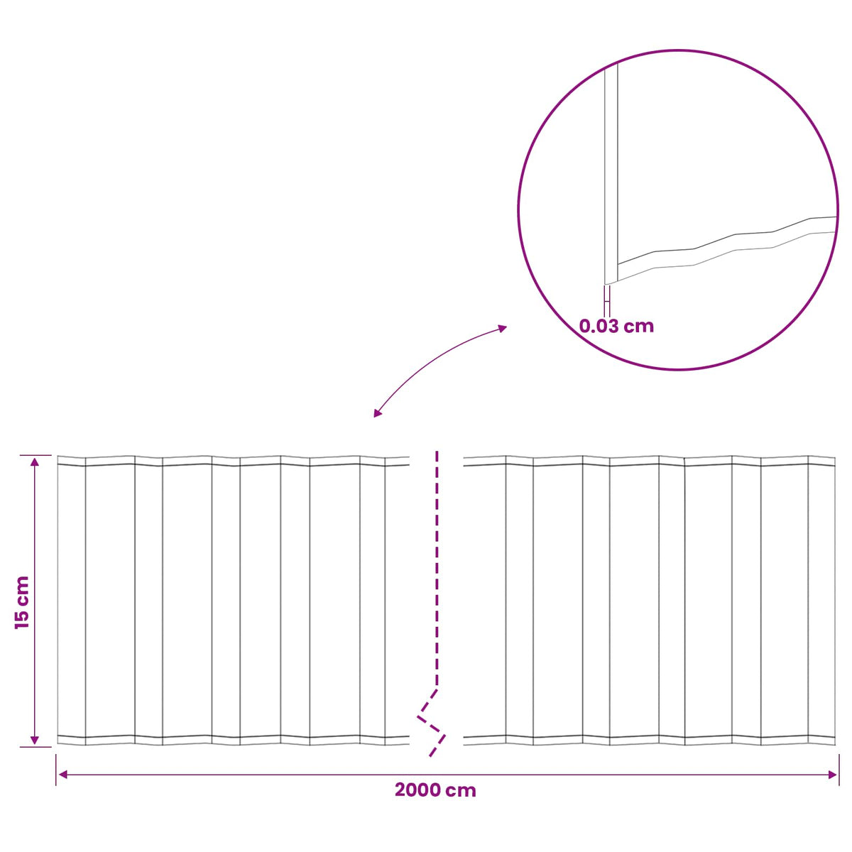 Lawn Edging 20 m x 15 cm Galvanised Steel Silver
