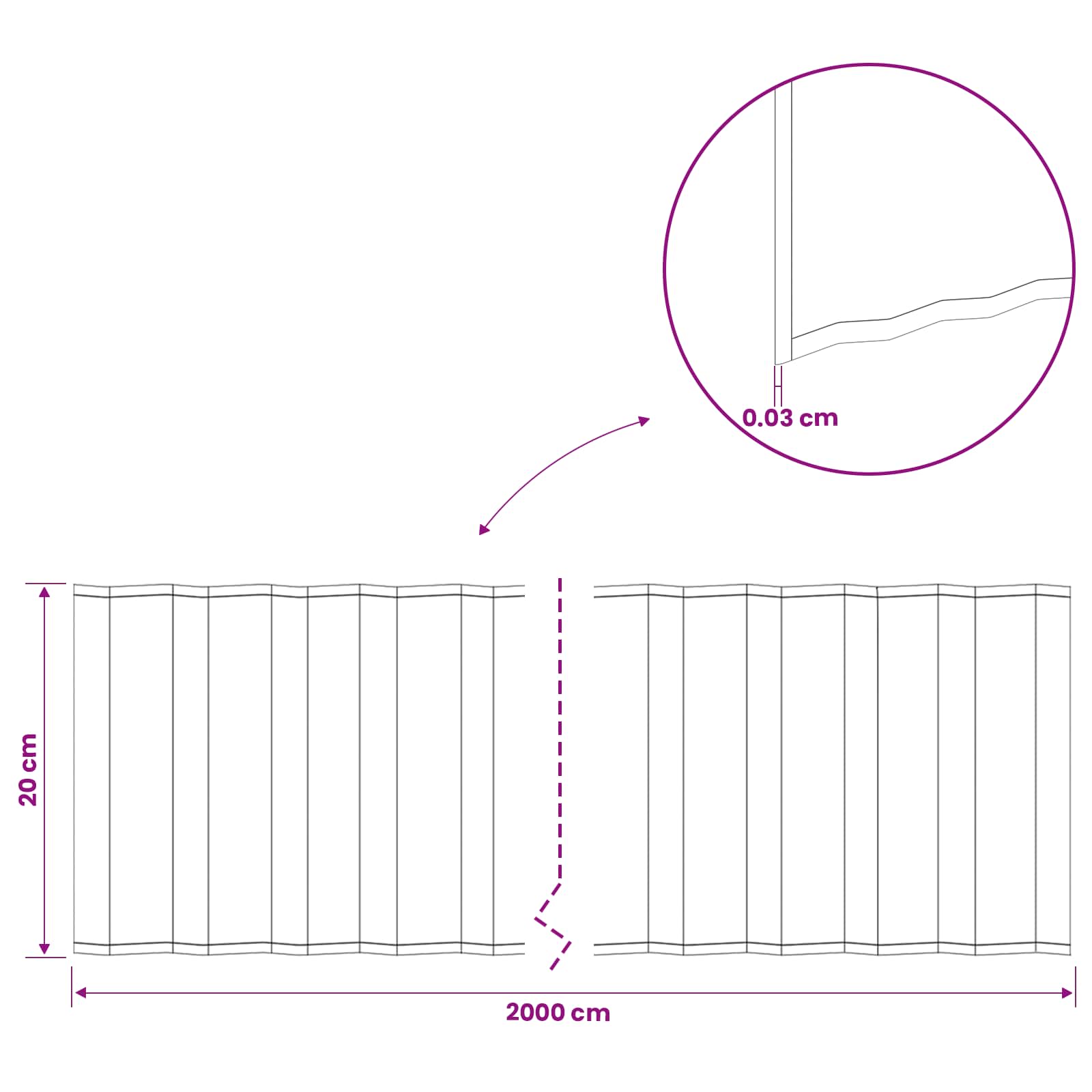 Lawn Edging 20 m x 20 cm Galvanised Steel Silver