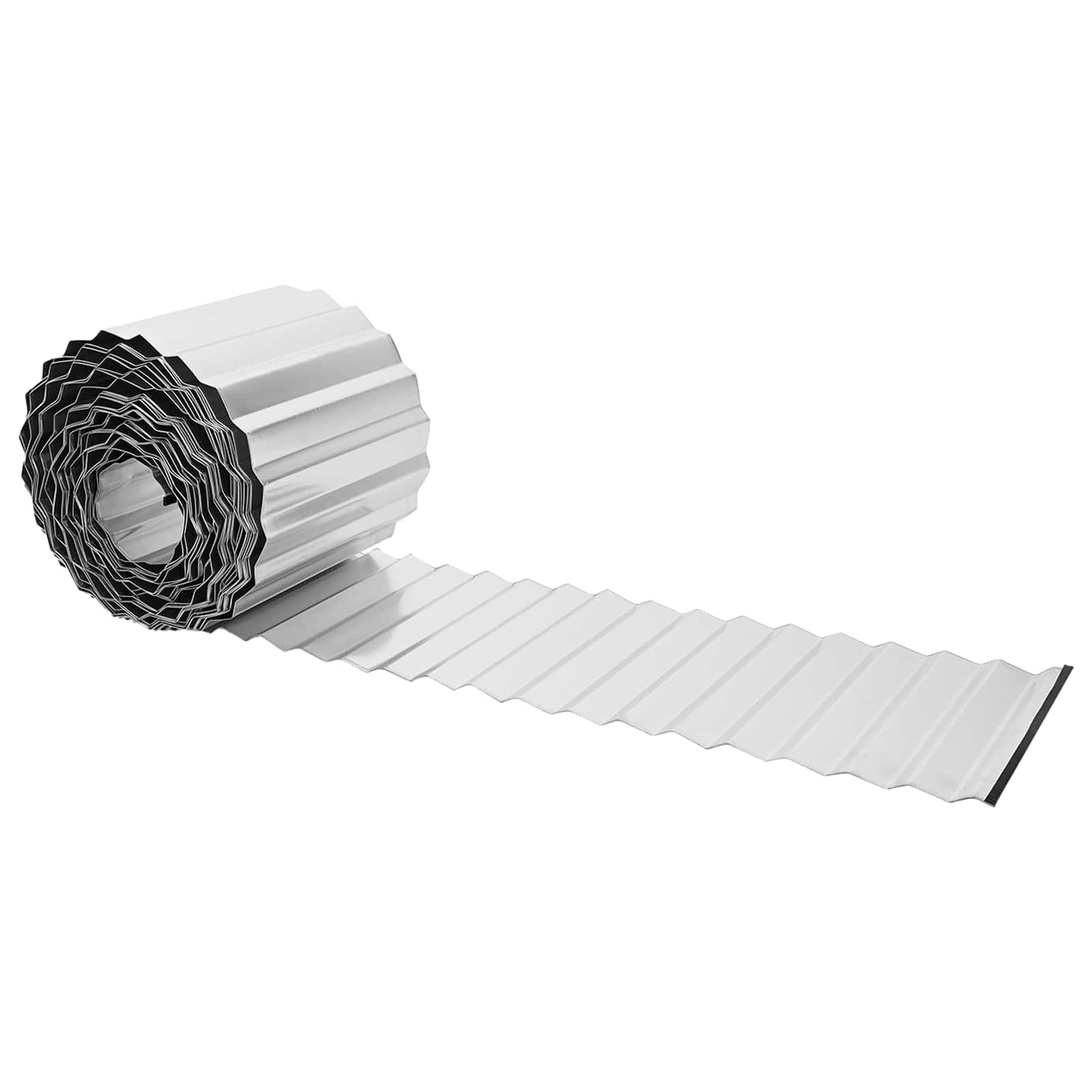 Lawn Edging 20 m x 25 cm Galvanised Steel Silver
