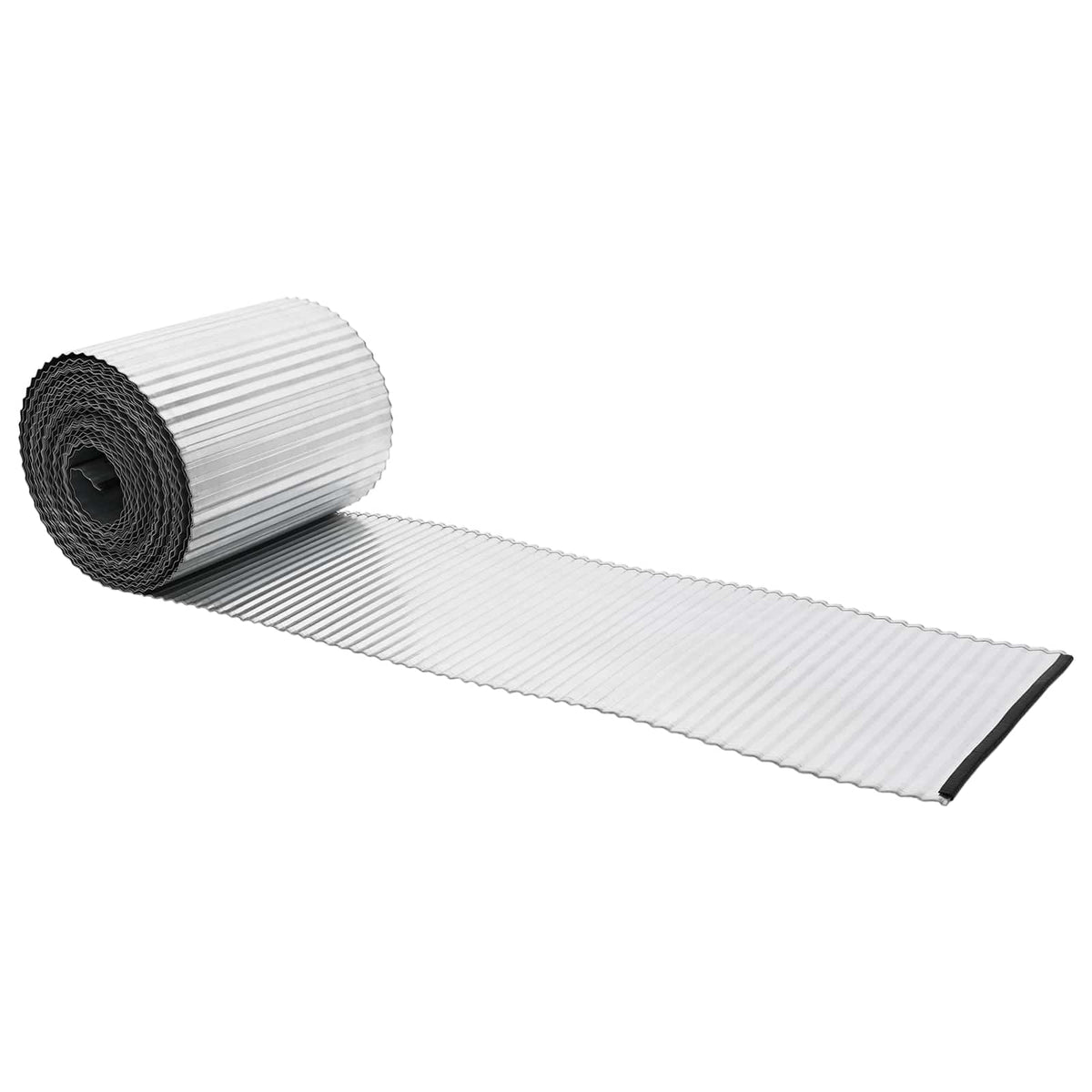 Lawn Edging 10 m x 15 cm Galvanised Steel Silver