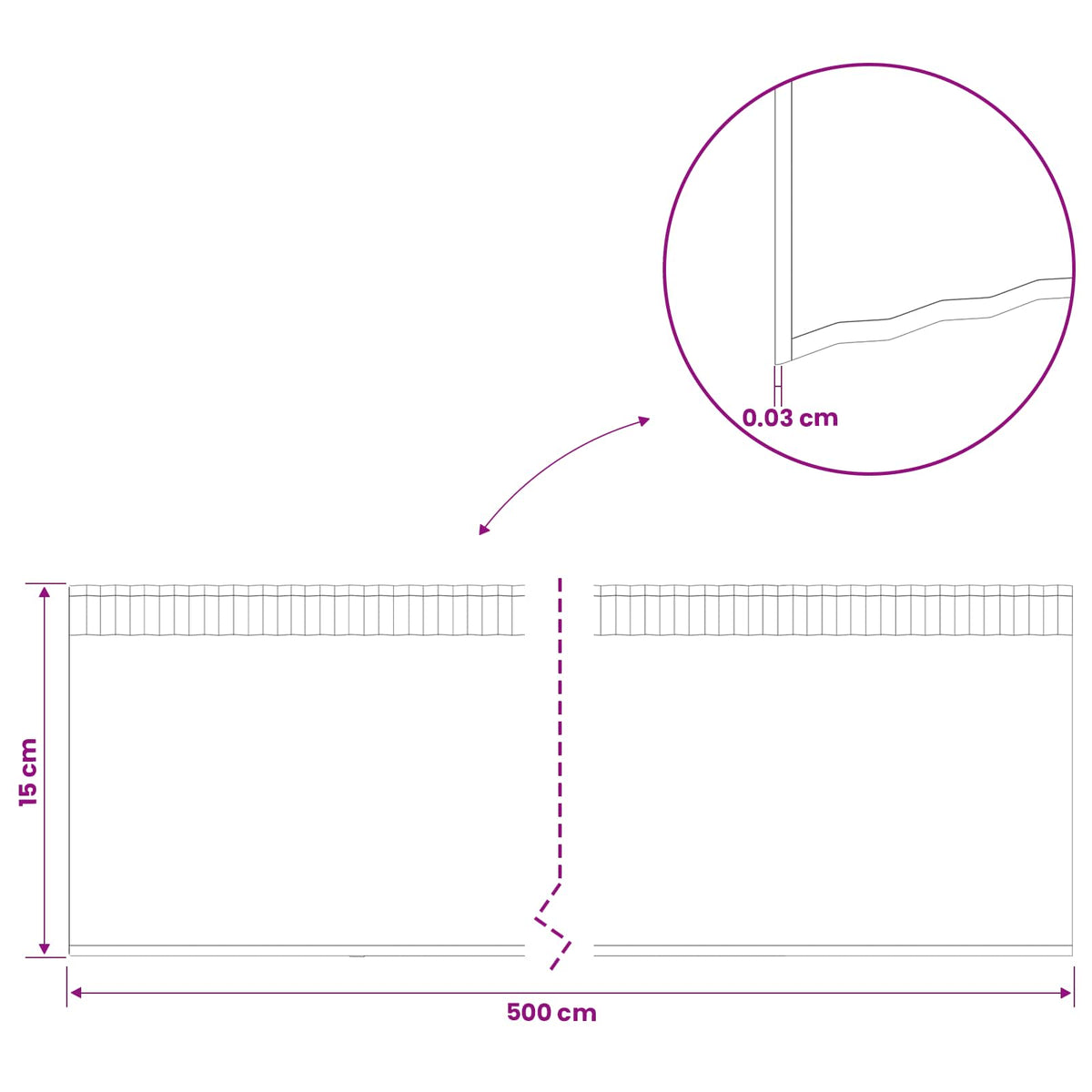Lawn Edging 5 m x 15 cm Galvanised Steel Silver