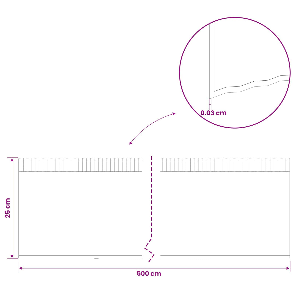 Lawn Edging 5 m x 25 cm Galvanised Steel Silver