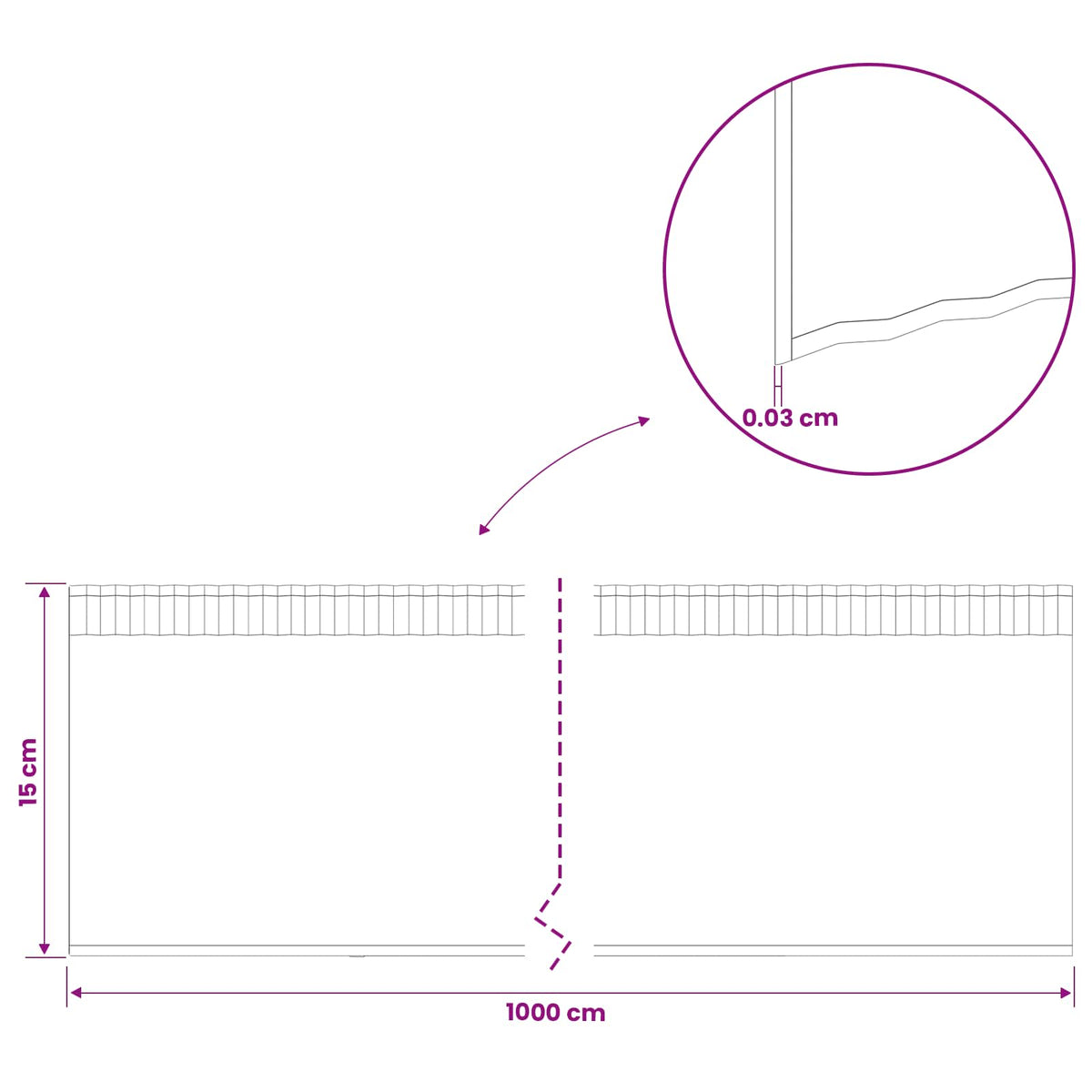 Lawn Edging 10 m x 15 cm Galvanised Steel Silver