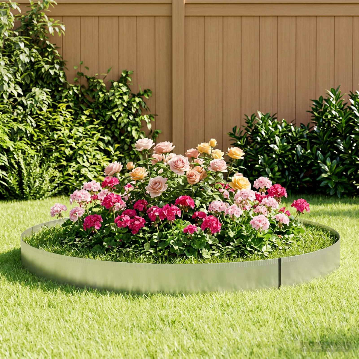 Lawn Edging 10 m x 25 cm Galvanised Steel Silver