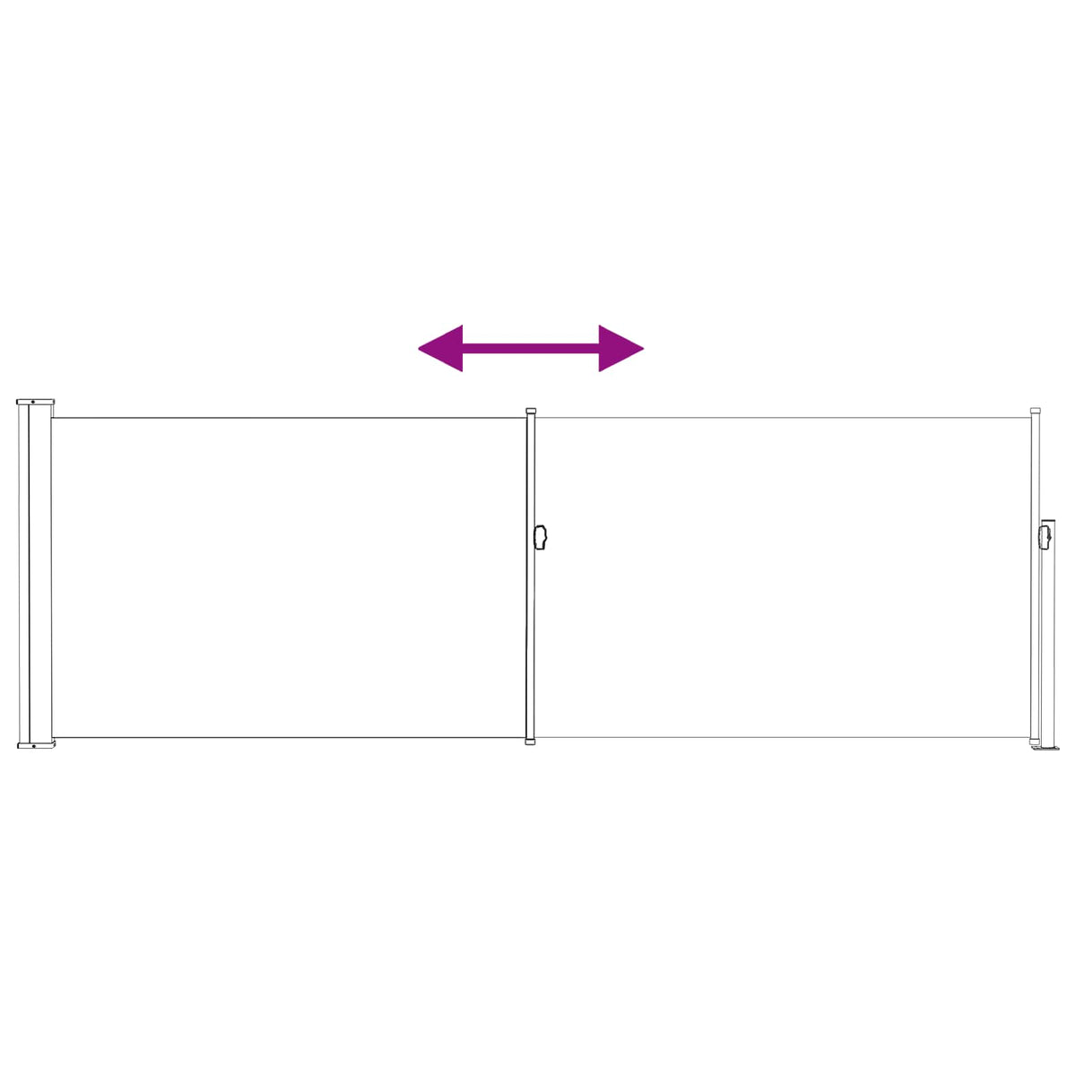 Retractable Side Awning Anthracite 300 x 100 cm Polyester