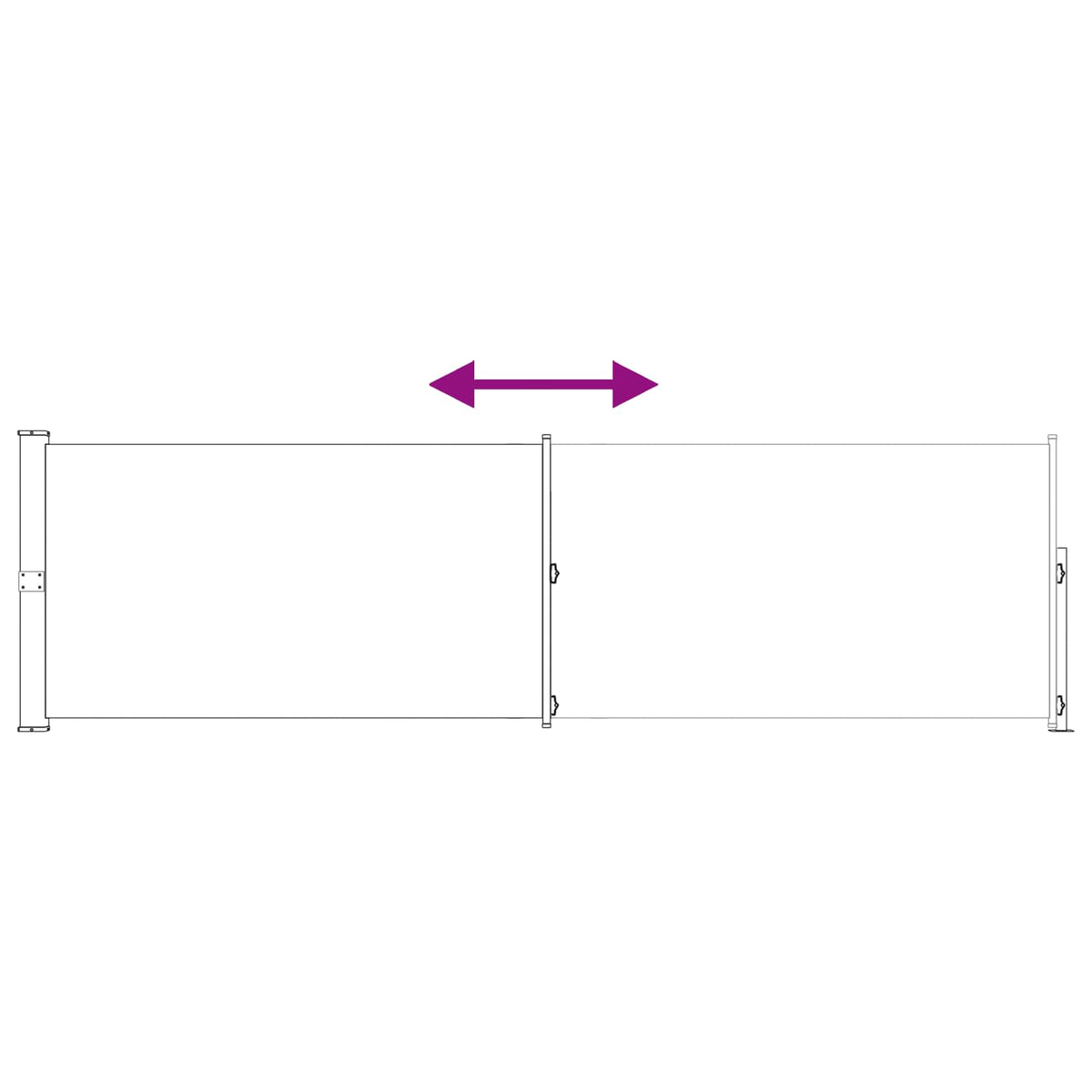Retractable Side Awning Anthracite 500 x 117 cm Polyester