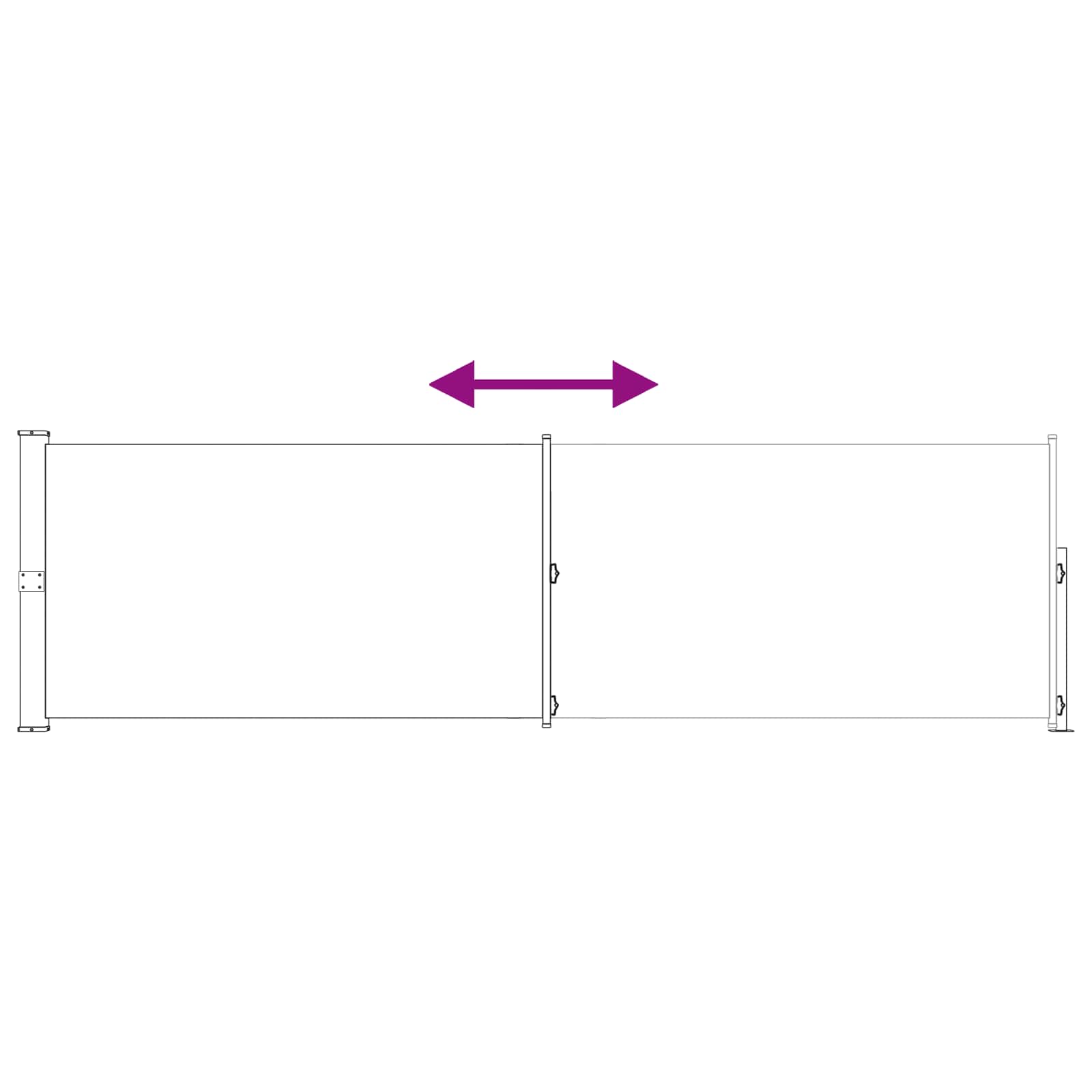 Retractable Side Awning Anthracite 500 x 117 cm Polyester