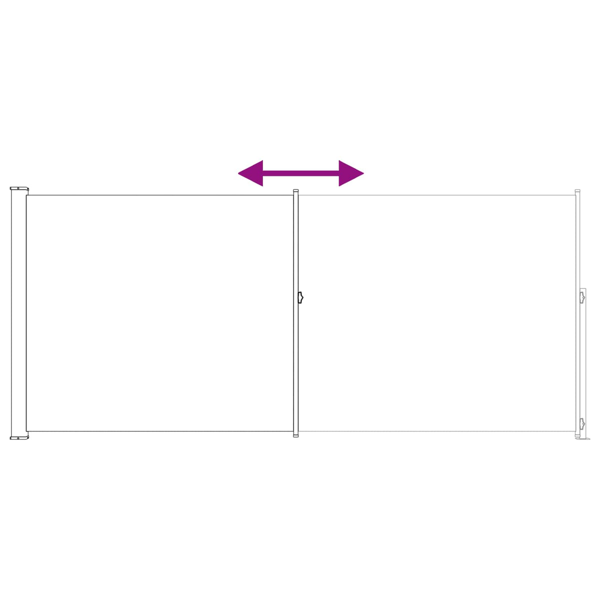 Retractable Side Awning Anthracite 600 x 180 cm Polyester
