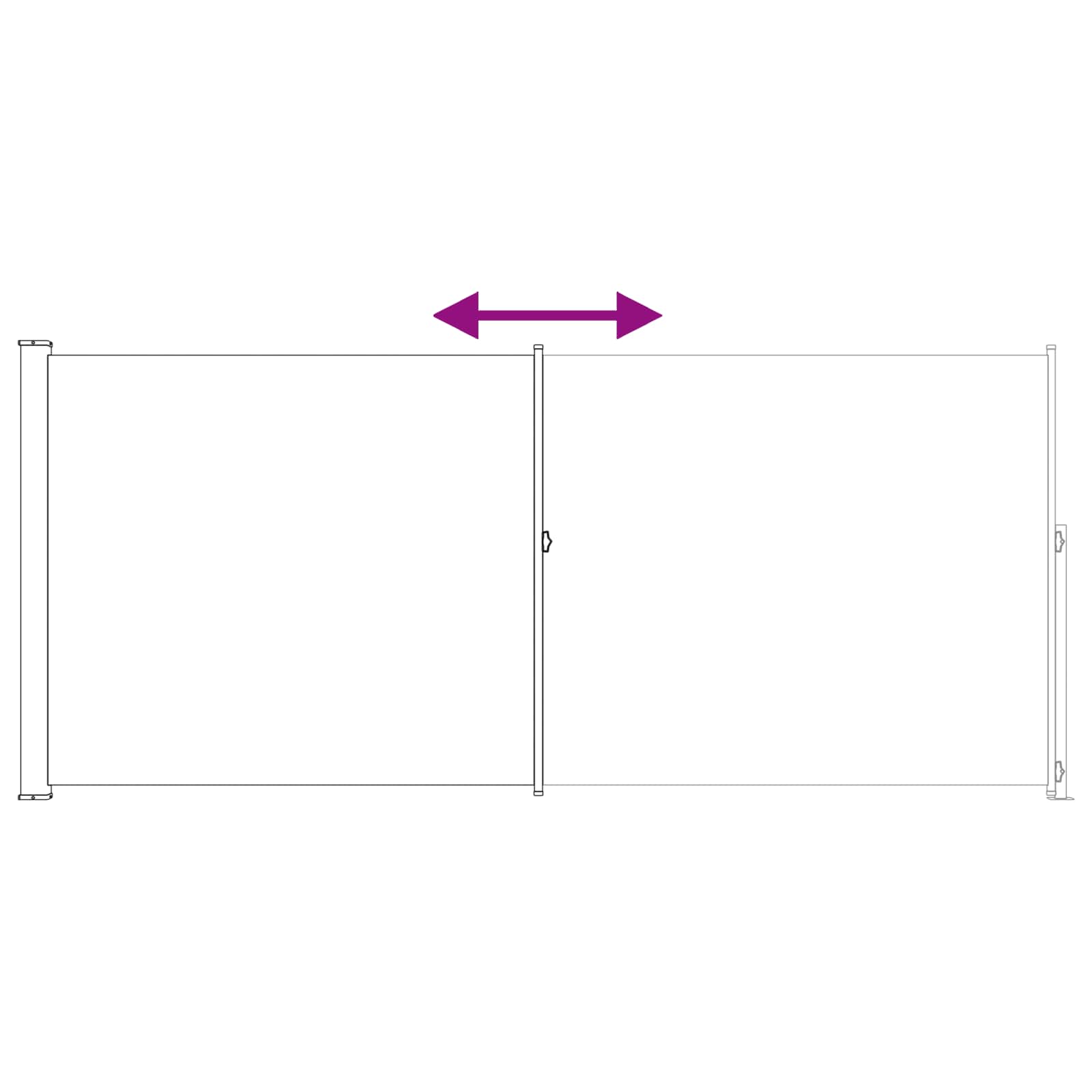 Retractable Side Awning Anthracite 600 x 200 cm Polyester