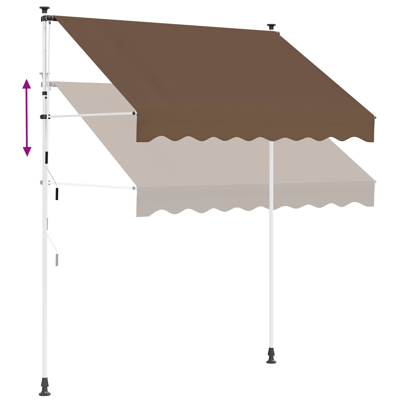 Manual Retractable Awning Taupe 300 cm