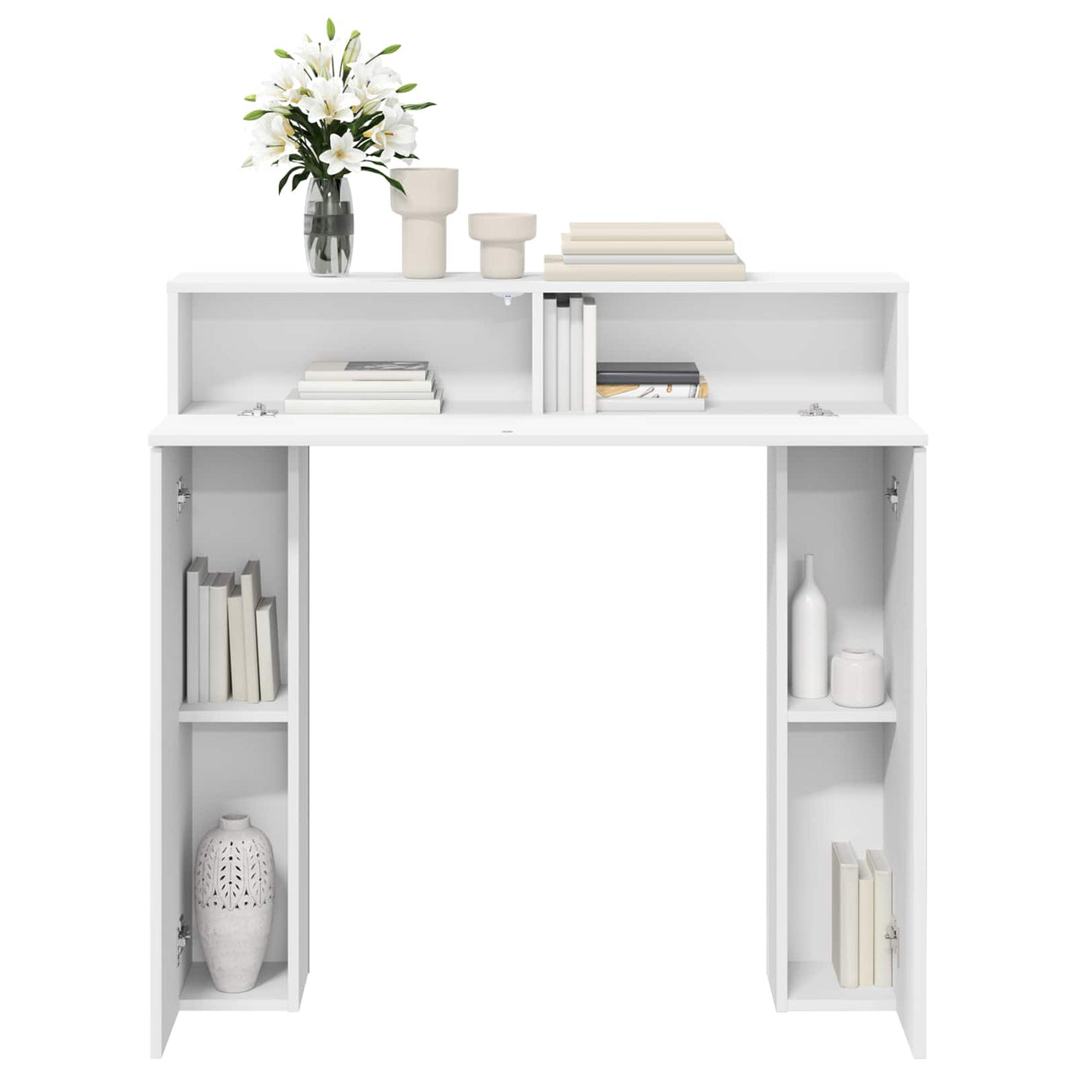 Fireplace Surround White 102 x 18 x 100.5 cm Engineered Wood