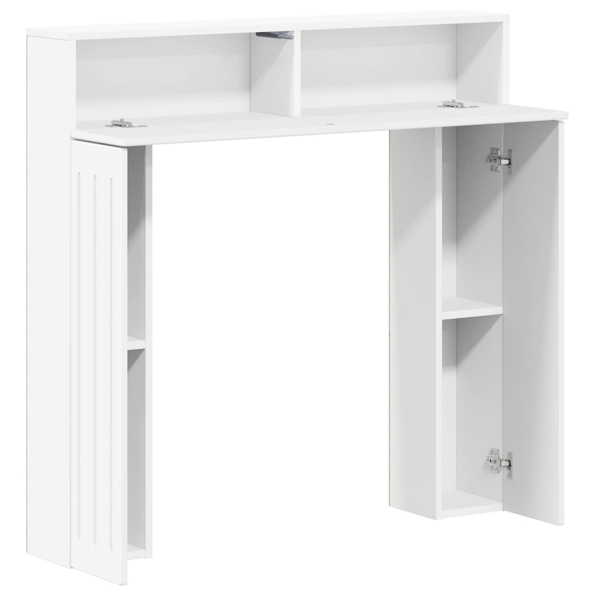 Fireplace Surround White 102 x 18 x 100.5 cm Engineered Wood
