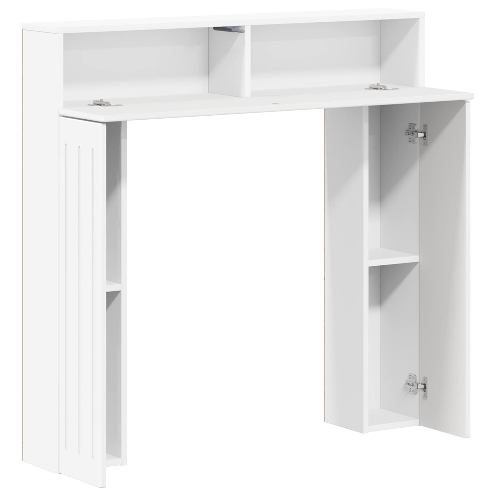 Fireplace Surround White 102 x 18 x 100.5 cm Engineered Wood