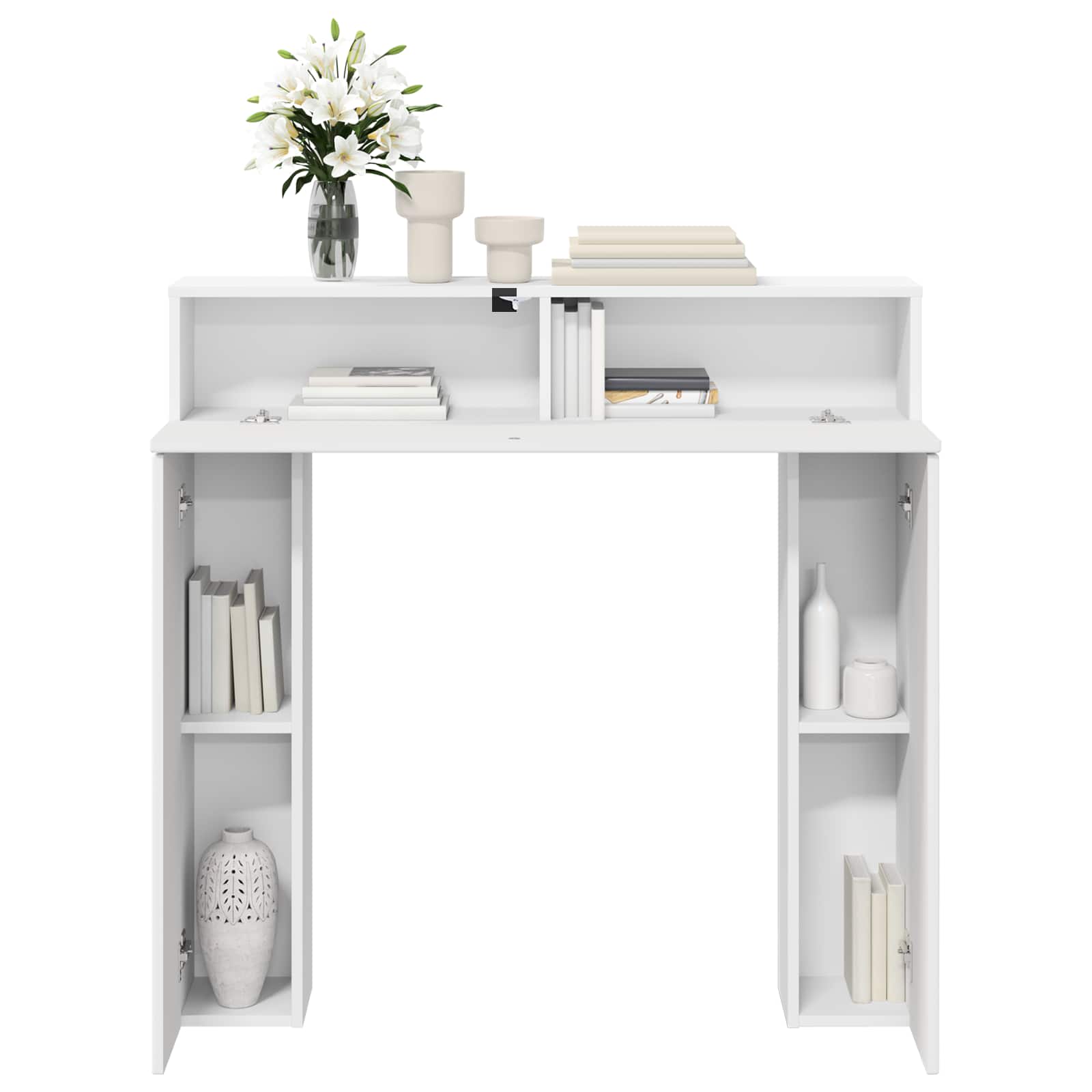 Fireplace Surround White 102 x 18 x 100.5 cm Engineered Wood