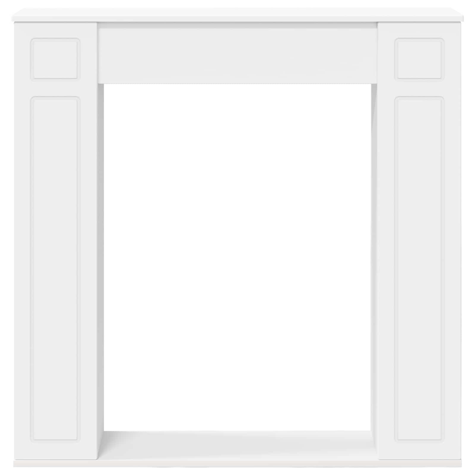 Fireplace Surround White 100 x 20 x 100 cm Engineered Wood