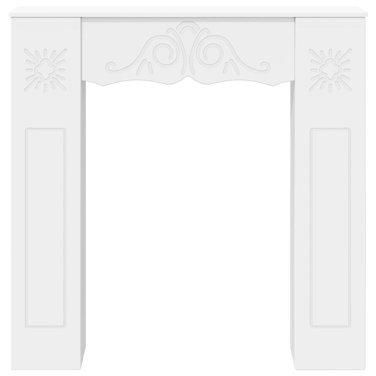 Fireplace Surround White 102 x 20 x 102 cm Engineered Wood