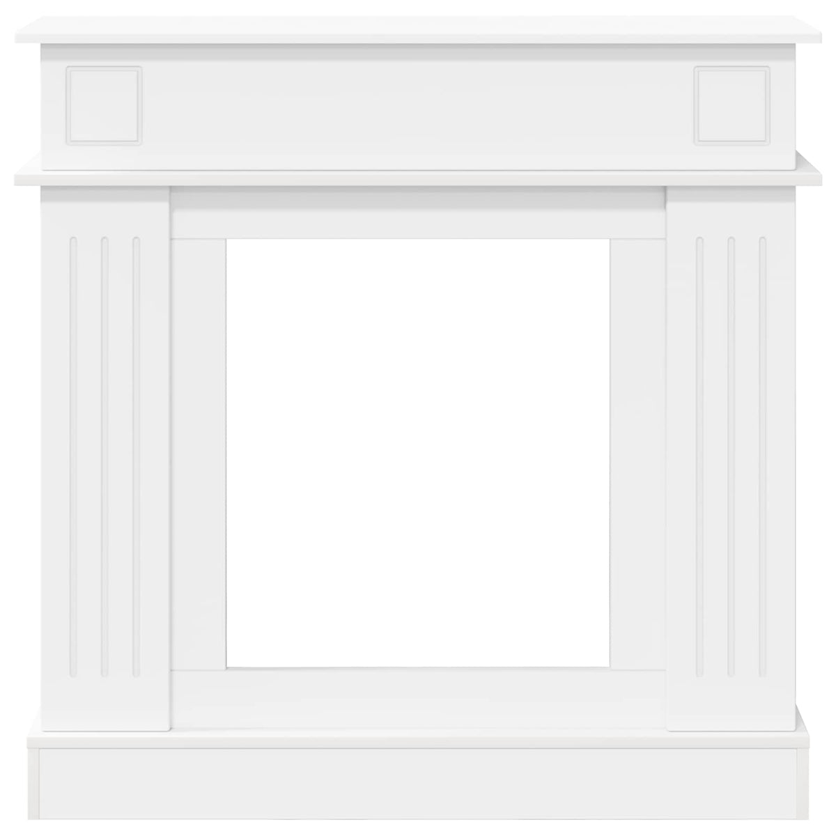 Fireplace Surround White 102 x 26 x 100 cm Engineered Wood