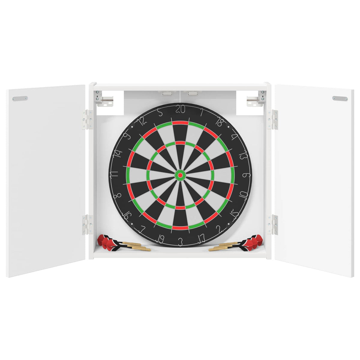 Dartboard Cabinet White 56 x 12 x 53.5 cm Engineered Wood