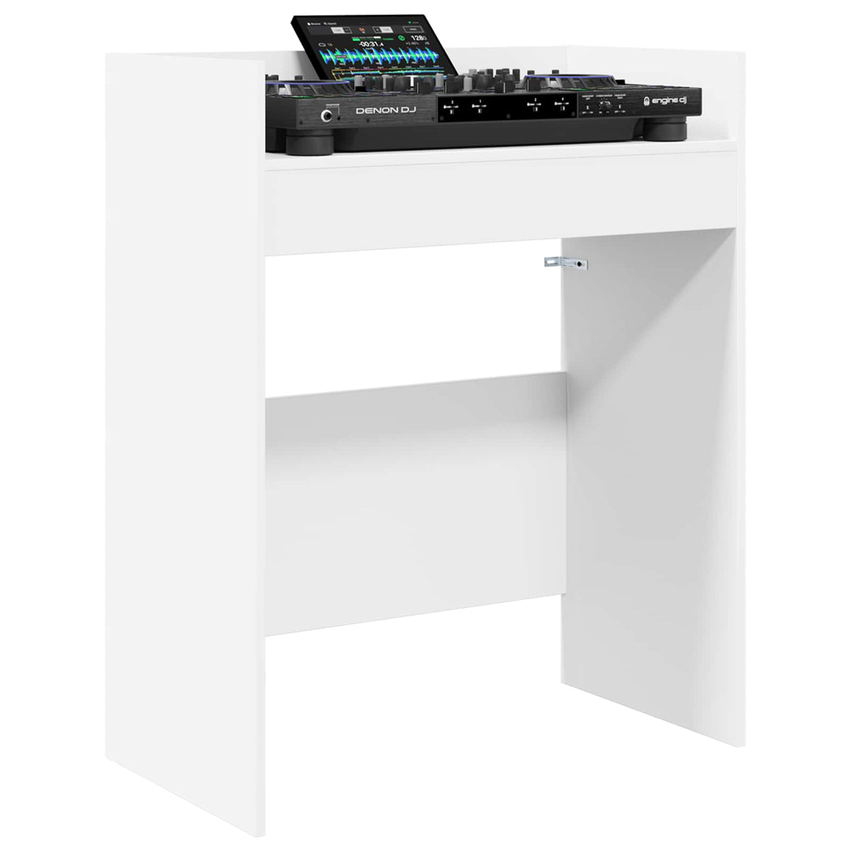 DJ Table White 102 x 45 x 102 cm Engineered Wood