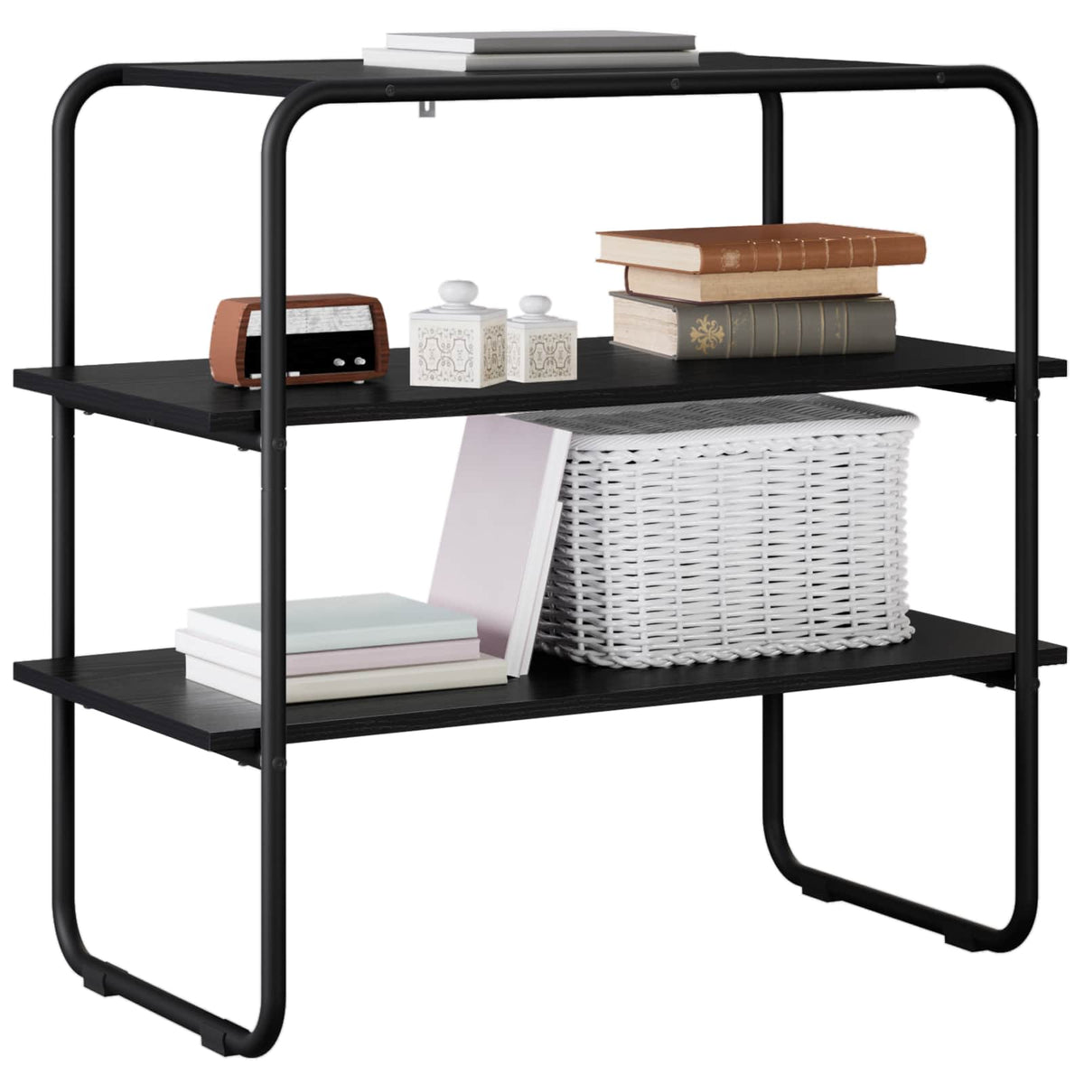 Console Table Black Oak 60 x 41 x 75 cm Engineered Wood