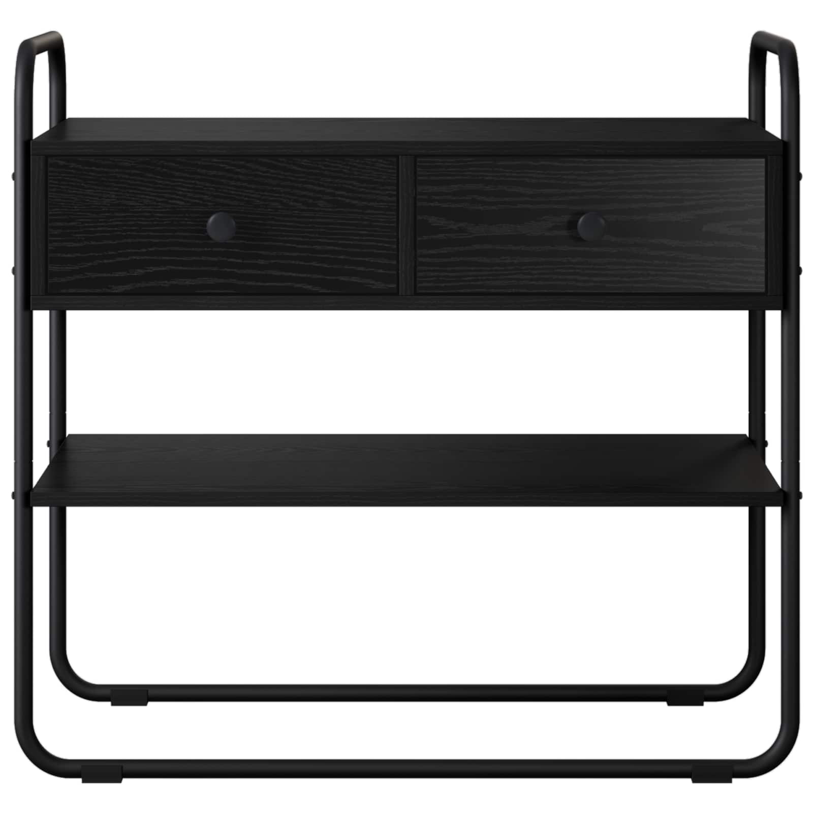 Console Table Black Oak 80 x 40 x 75 cm Engineered Wood