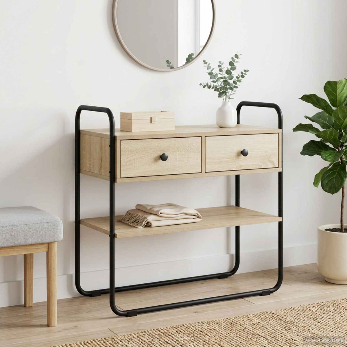 Console Table Sonoma Oak 80 x 40 x 75 cm Engineered Wood