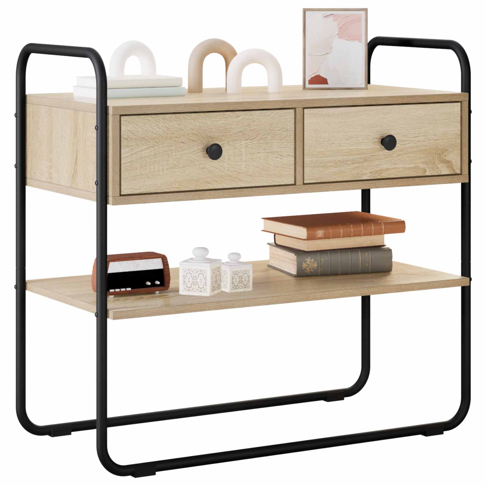 Console Table Sonoma Oak 80 x 40 x 75 cm Engineered Wood