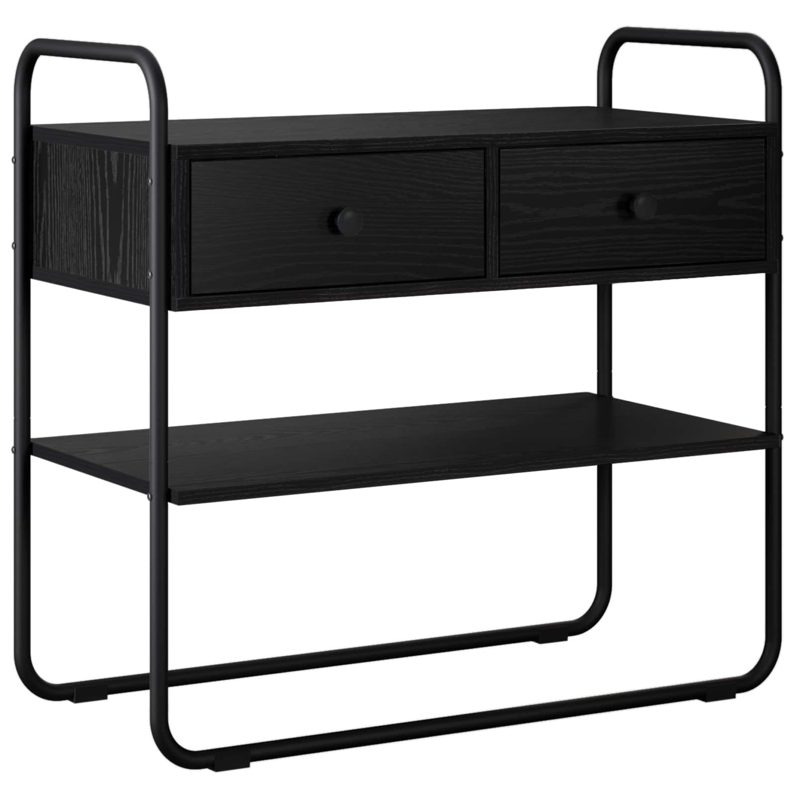 Console Table Black Oak 100 x 40 x 75 cm Engineered Wood