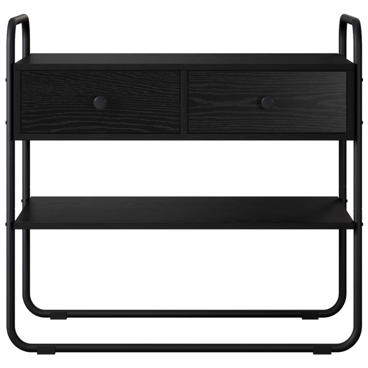 Console Table Black Oak 100 x 40 x 75 cm Engineered Wood