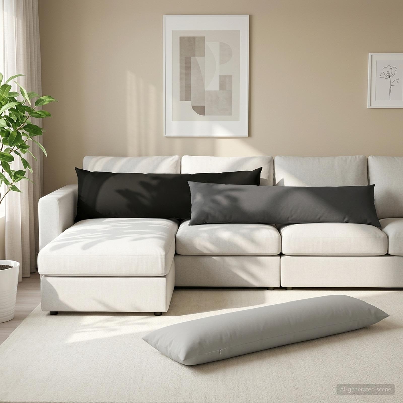 Cushion with Pillow HEERLEN 2 pcs Anthracite Polyester