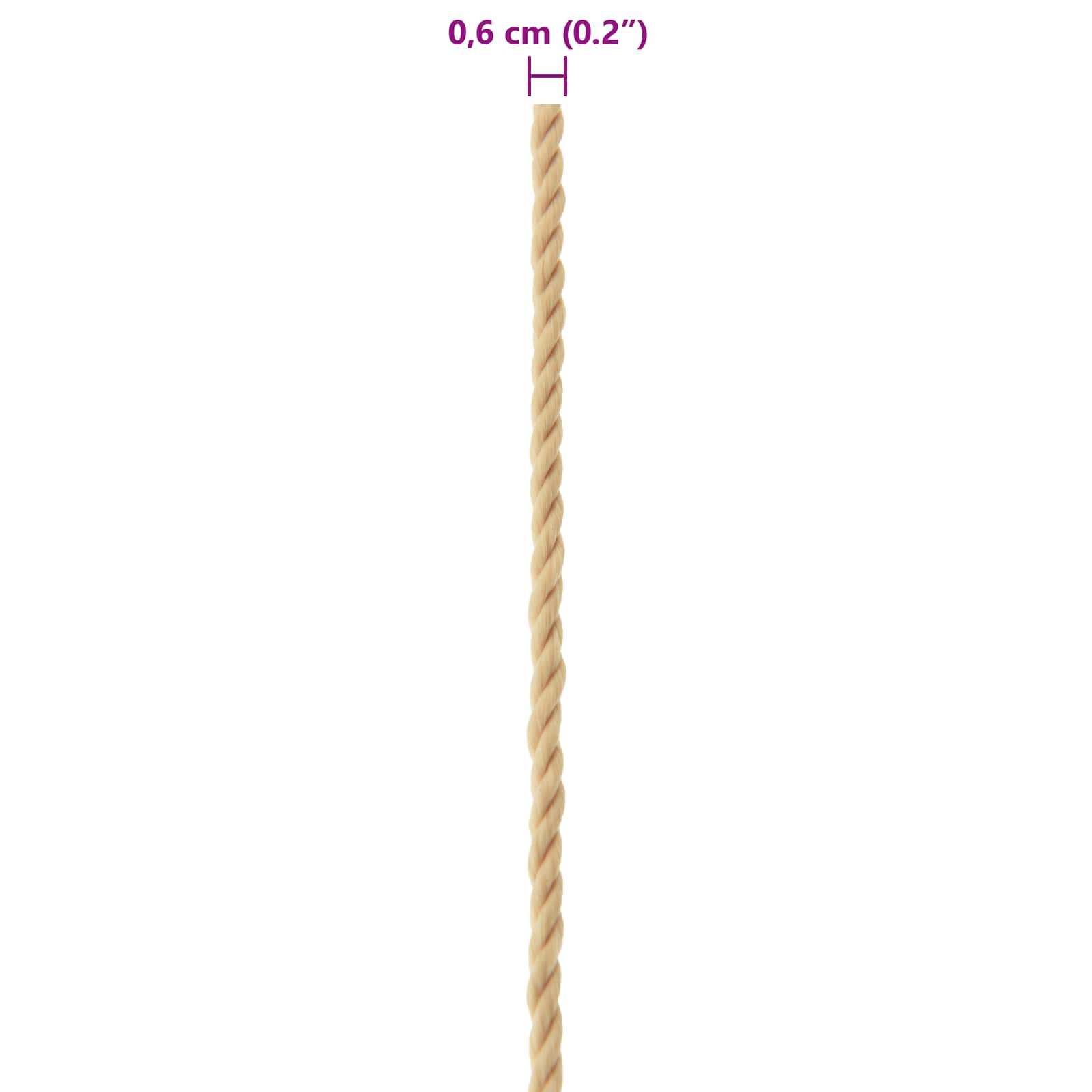 Boat Rope 100 m 0.6 Natural PP