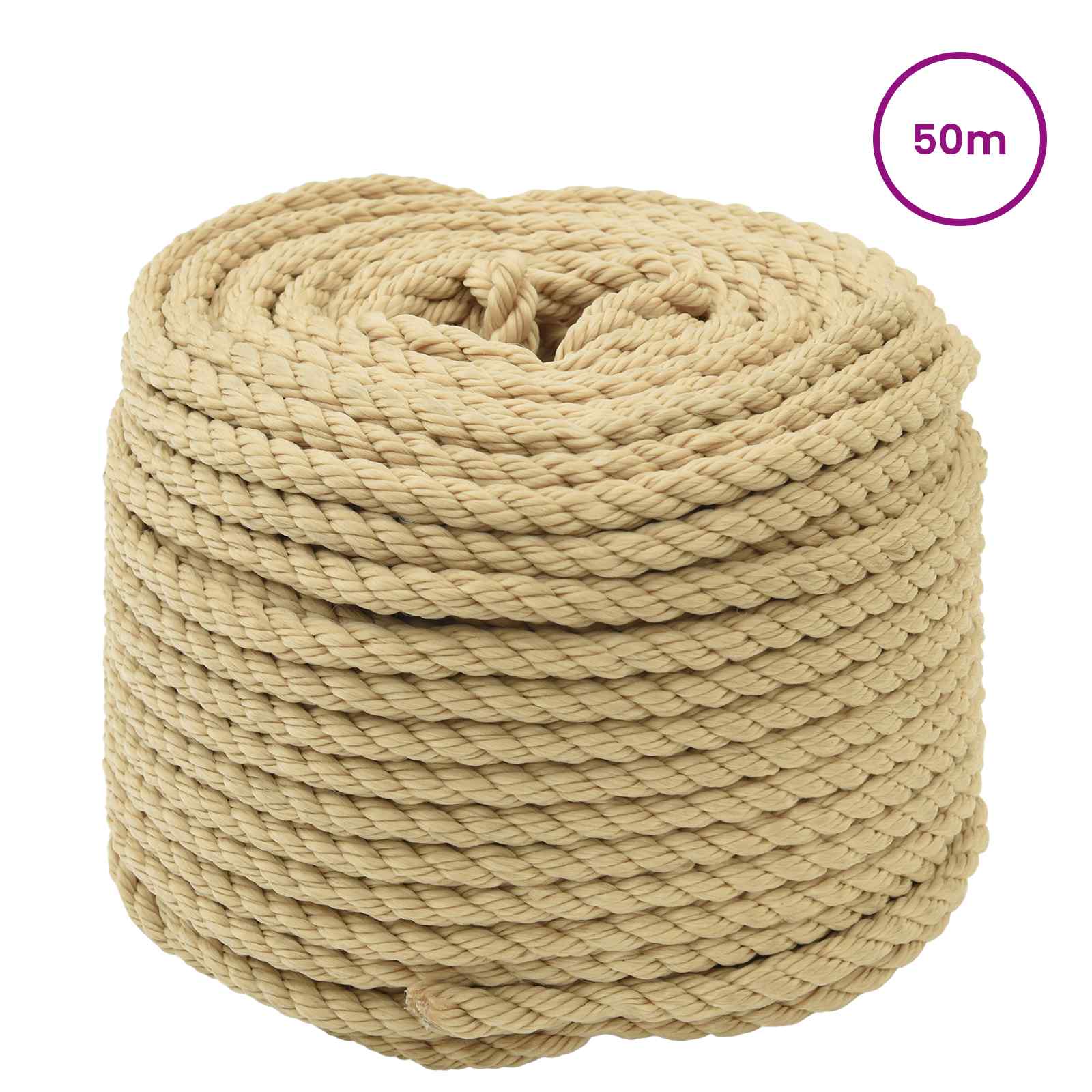 Boat Rope 50 m 0.8 Natural PP