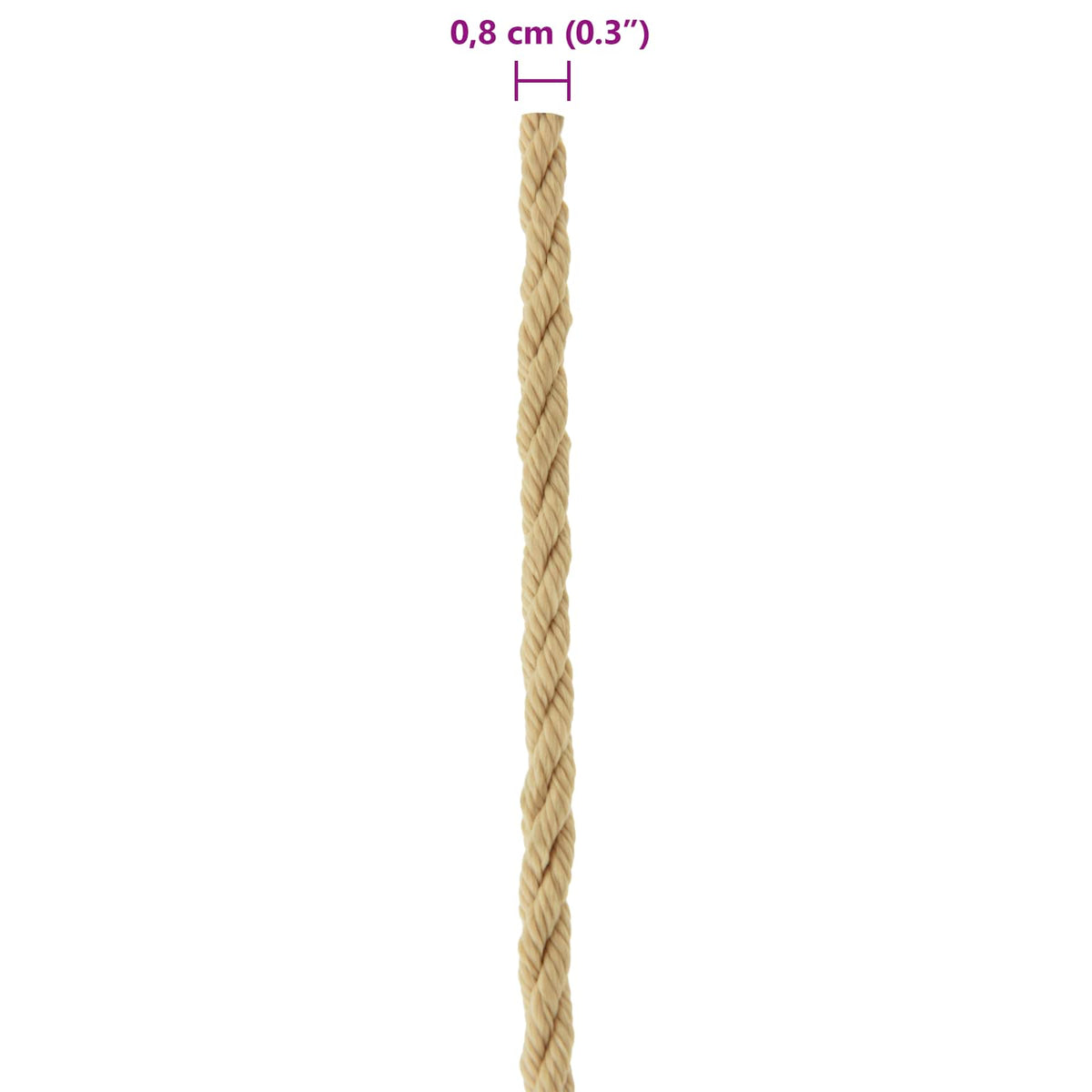 Boat Rope 100 m 0.8 Natural PP
