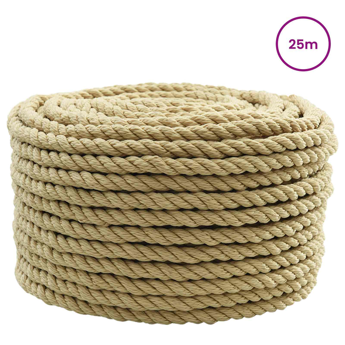 Boat Rope 25 m 1.2 Natural PP