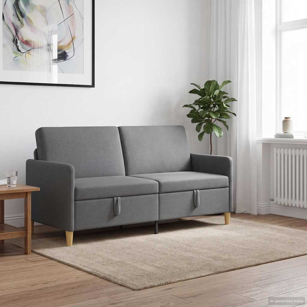 Sofa with Storage Dark Grey 172 x 78 x 87 cm Polyester