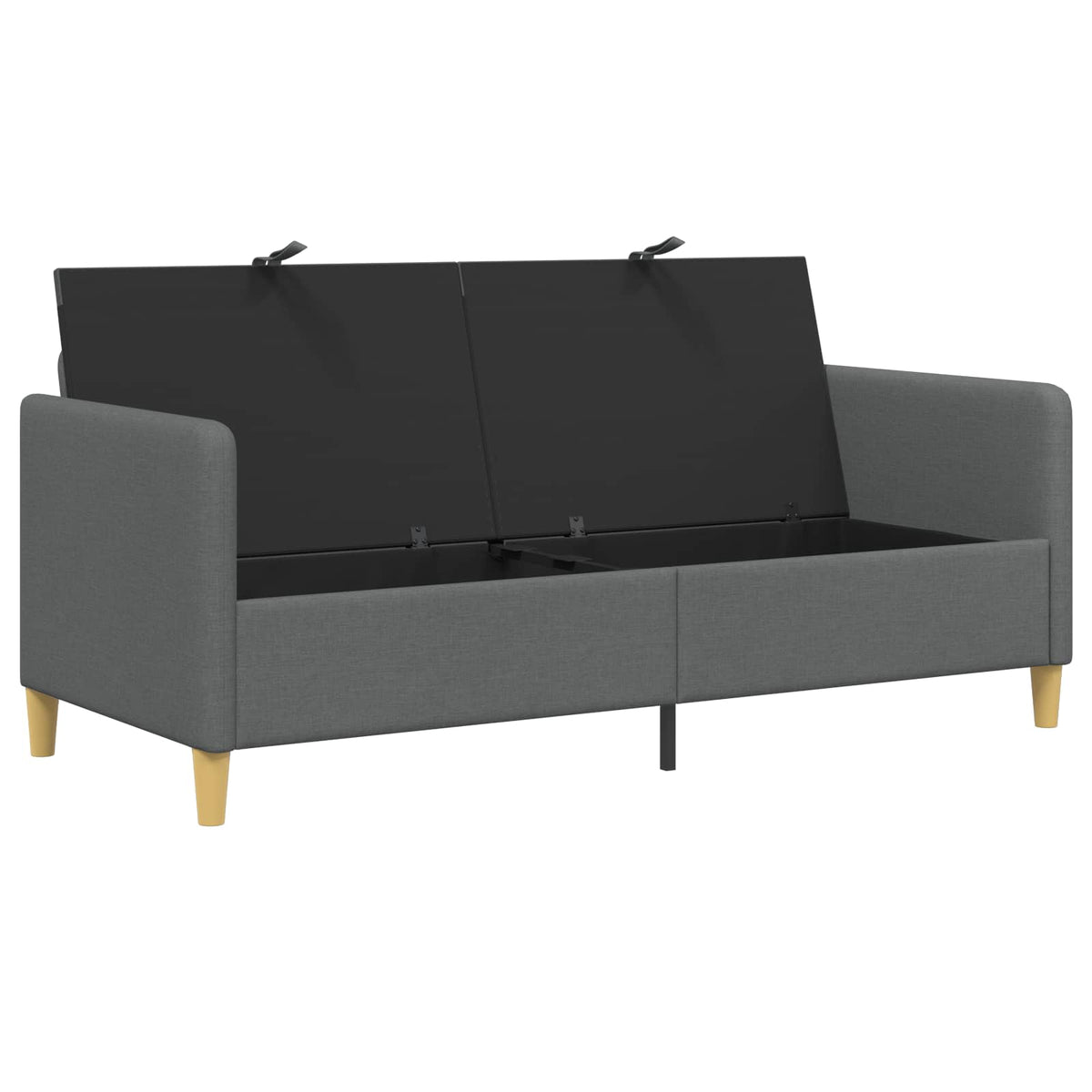 Sofa with Storage Dark Grey 172 x 78 x 87 cm Polyester